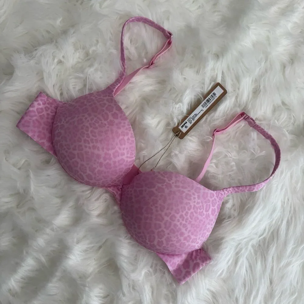 Skims Ultimate Teardrop Push-up Bra Bubblegum Leopard Print Size 32A - Picture 5 of 8